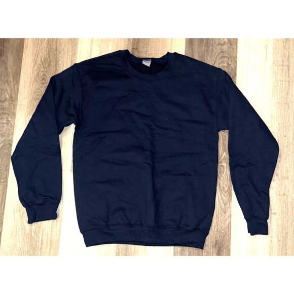 Gildan Heavy Blend Crewneck Sweatshirt S Navy Blue Cotton For Men - Picture 2 of 7